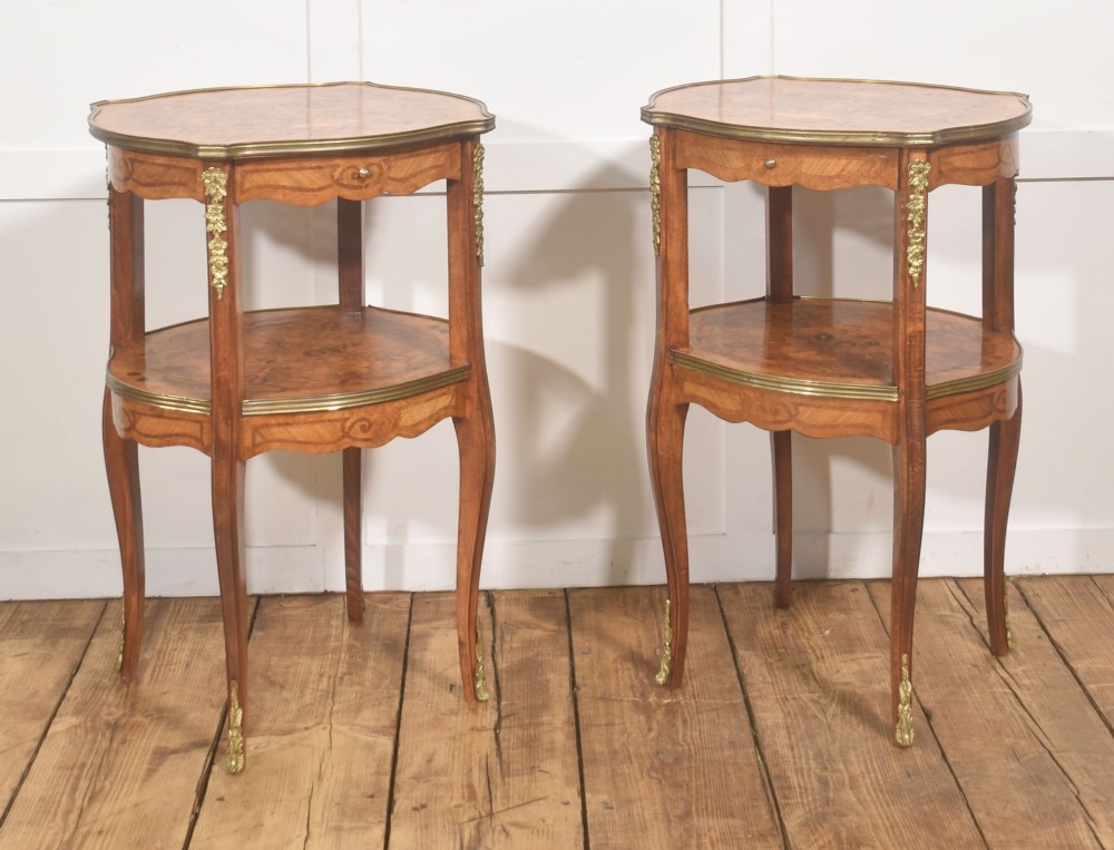 Pair Of French Louis XV Style Marquetry Side Tables View VII