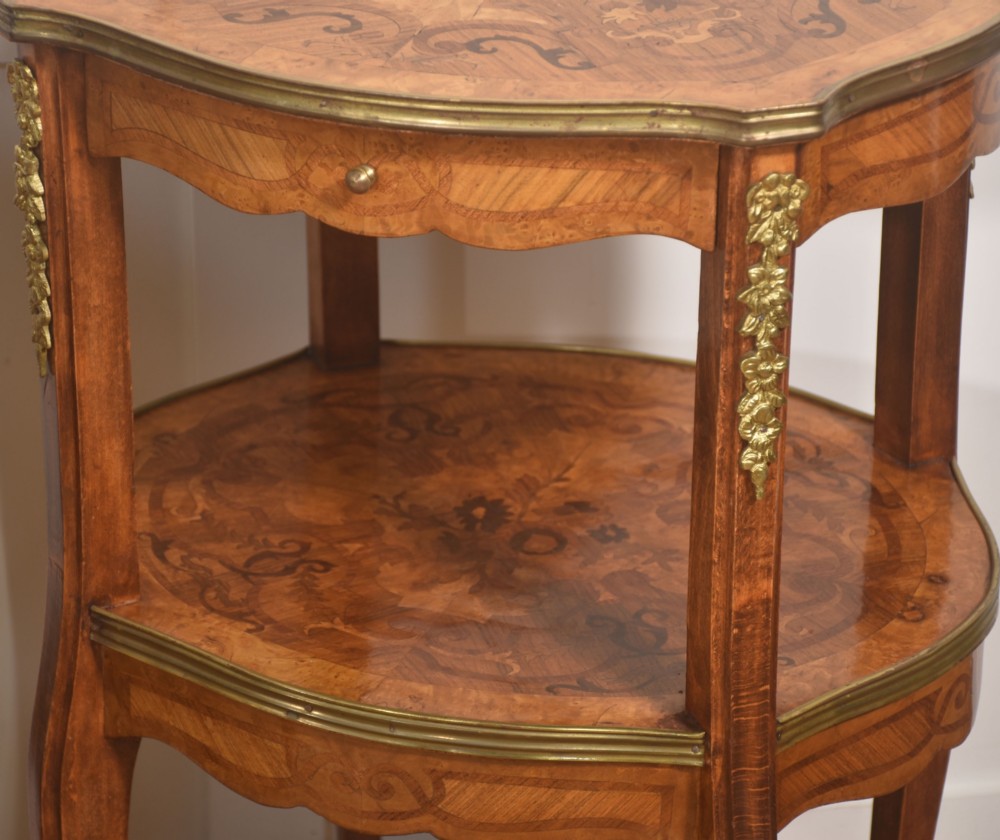 Pair Of French Louis XV Style Marquetry Side Tables View IX
