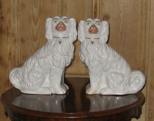 Well-modelled Pair of Antique Staffordshire Dogs Circa 1860