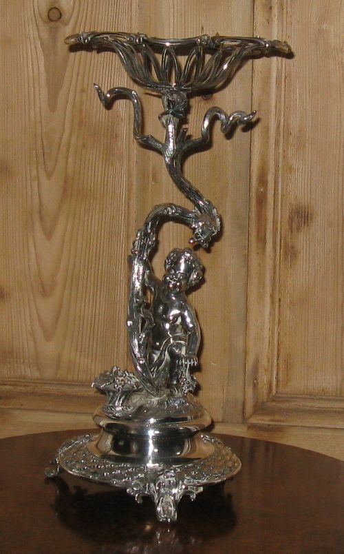 fig 1. Fine Victorian Silver Plated Table Centre Fruit Stand circa 1880