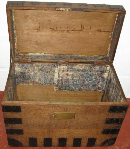 fig 1. ELKINGTON & Co METAL BOUND OAK SILVER CHEST circa 1880