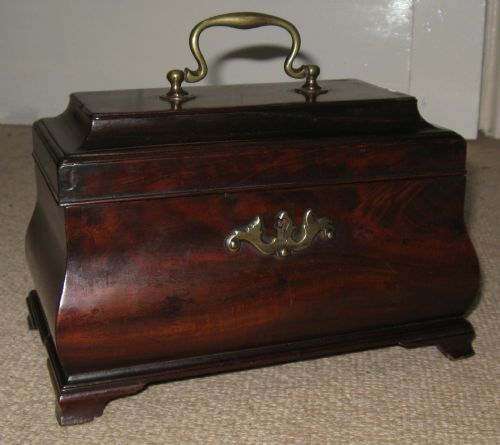 Georgian Mahogany Bombe Tea Caddy Circa 1800
