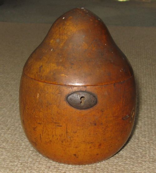 Late 18th Century Fruitwood Pear Shaped Tea Caddy