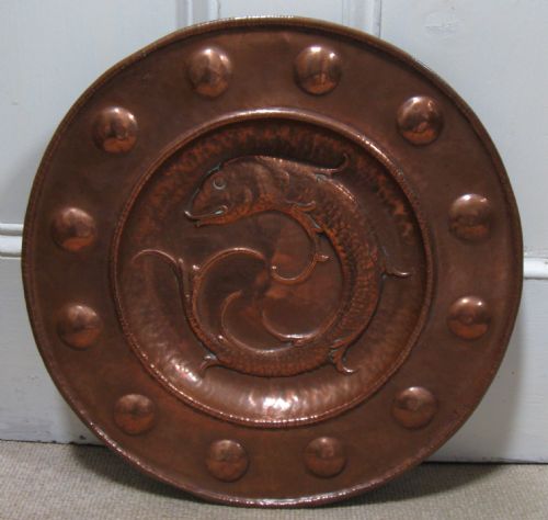 Arts & Crafts Style Copper Charger Probably Newlyn Circa 1890
