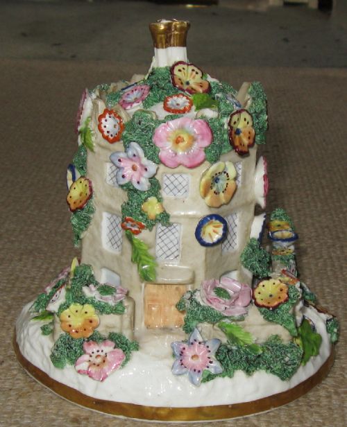 Rare Staffordshire Porcelain Pastille Burner Lord Darnley's Cobham Lodge Circa 1850