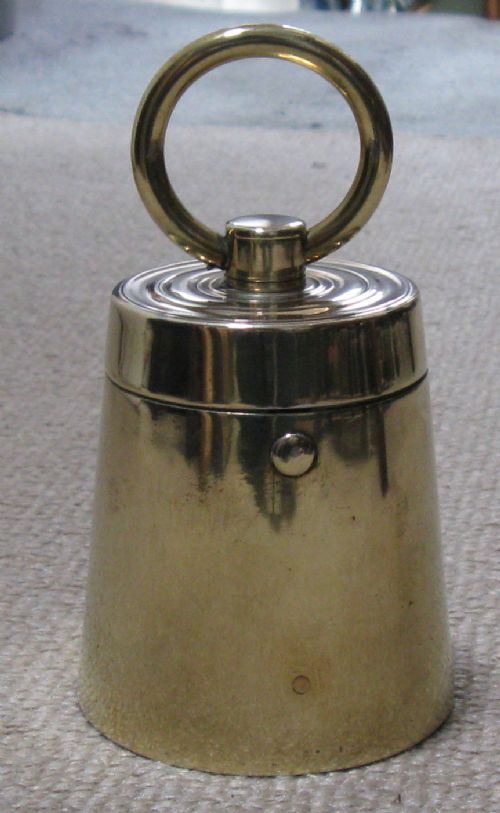 Novelty Victorian Brass 'Weight' Inkwell Circa 1880