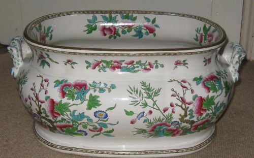 Fine 19th Century Indian Tree Pattern Footbath Foot Bath