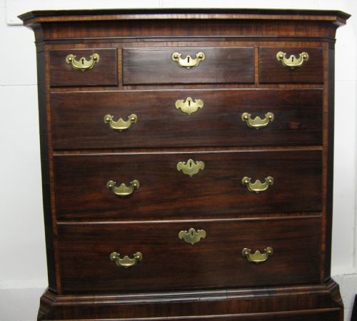 fig 1. FINE & UNUSUAL GEORGIAN TALLBOY CHEST ON CHEST circa 1740