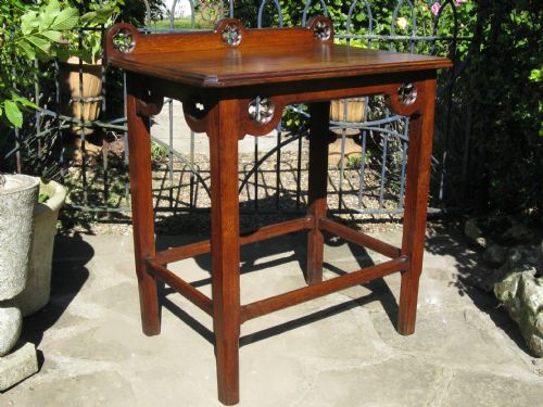 Gothic Revival Carved Oak Hall Table C1910