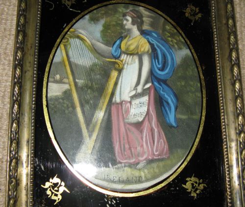fig 1. HAND-COLOURED PRINT OF 'IRELAND' IN ORIGINAL FRAME J. HINTON 1804