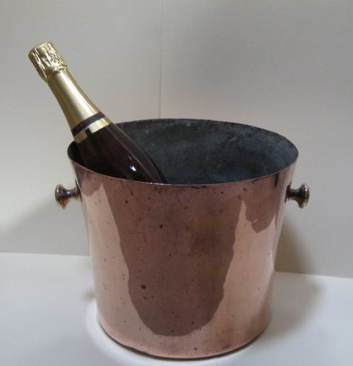 Mid 19th Century Copper & Brass Ice Bucket Wine Cooler