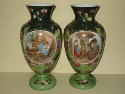 Pair of Victorian Glass Vases C1880