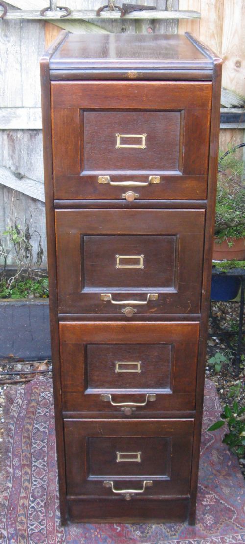 Oak Four-drawer Filing Cabinet - Kenrick Jefferson C1920