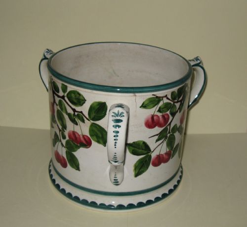 fig 1. LARGE ANTIQUE WEMYSS ONE GALLON TYG c1900