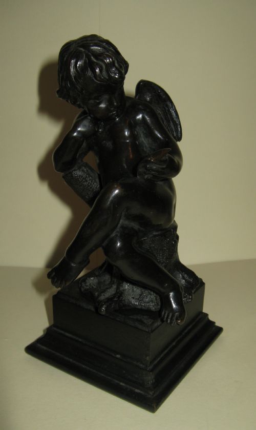Victorian Bronze Seated Putti Circa 1880