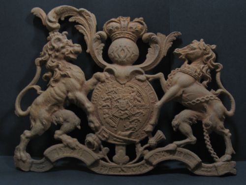 Victorian Cast Iron Architectural Royal Coat of Arms