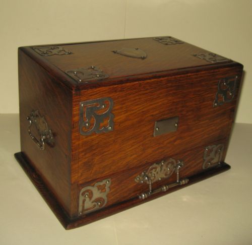 Golden Oak Pop-up Stationery Cabinet 1892/3
