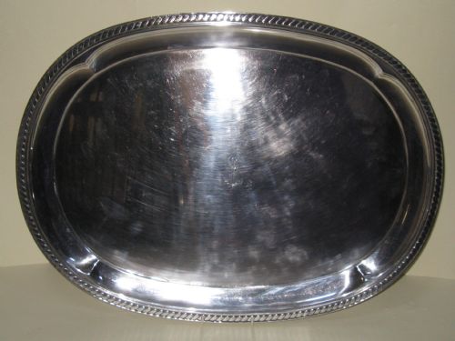 French Christofle Silver Plated Serving Tray C1920