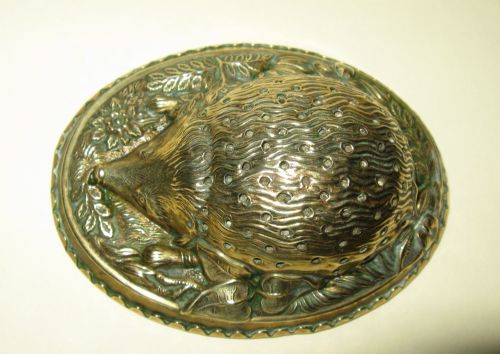 W. Avery & Son Brass Hedgehog Pin Cushion Registration for 1872