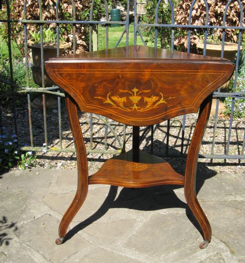 Edwardian Inlaid Rosewood Dropleaf Occasional Table C1910