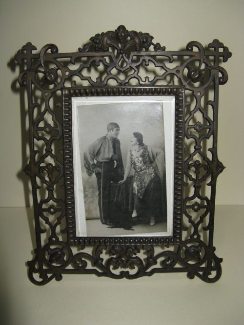 Victorian Pierced Brass Photo Frame C1880