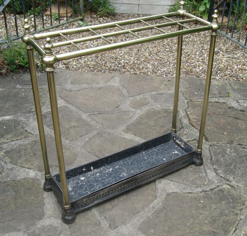 Twelve Section Brass and Steel Stick Stand Circa 1900