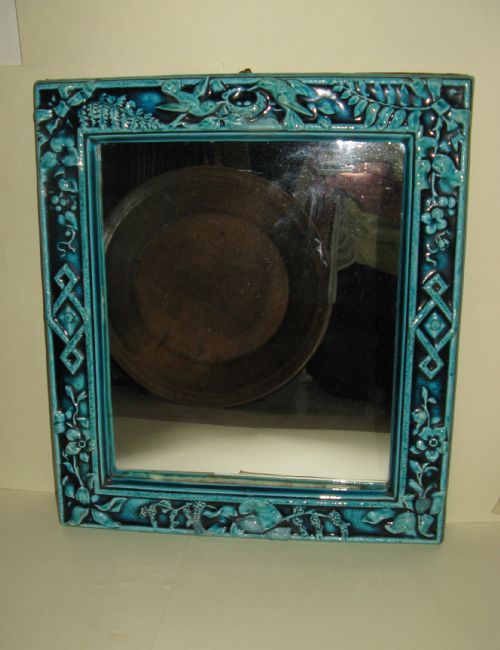 Burmantofts Faience Art Pottery Mirror Frame C1890