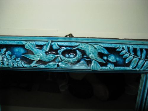 fig 2. BURMANTOFTS FAIENCE ART POTTERY MIRROR FRAME c1890