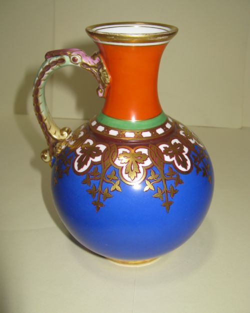 fig 1. FOUR ENGLISH SAMUEL ALCOCK CHINA JUGS C1860
