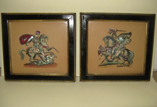 Pair of Early 19th Century Tinsel Pictures
