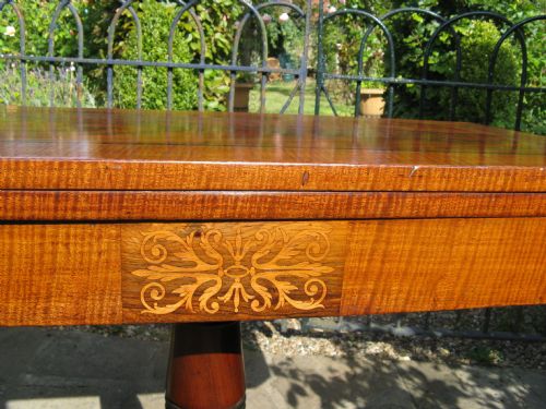 fig 1. FINE REGENCY INLAID MAHOGANY CARD TABLE c1820