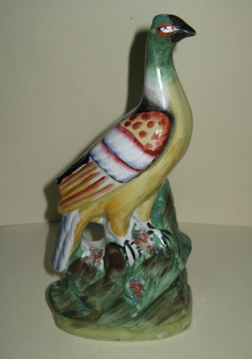 Victorian Staffordshire Figure of a Pheasant Circa 1860