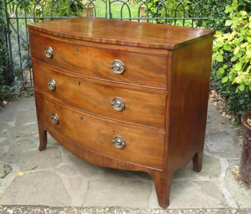 Regency Mahogany Bowfront Chest of Drawers