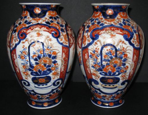 Pair of Japanese Imari Vases C1880