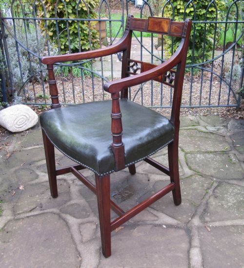 Fine Georgian Mahogany Open Arm Chair C1820