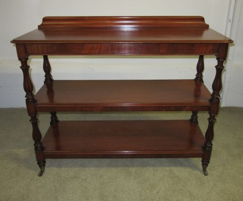 Victorian Mahogany 3 Tier Buffet or Dumbwaiter