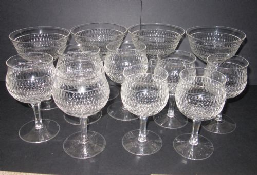 Suite of 12 Cut Glass Drinking Glasses