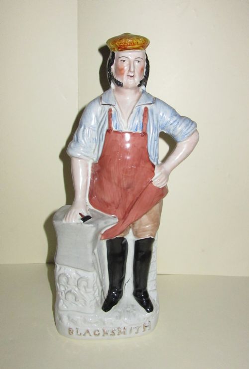 Victorian Staffordshire Blacksmith Figure C1880