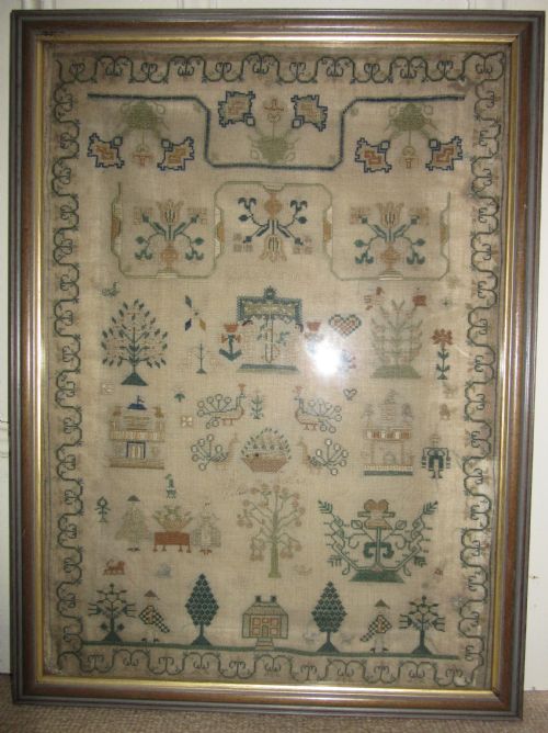 Framed Georgian Sampler - Jane Ford Aged 9