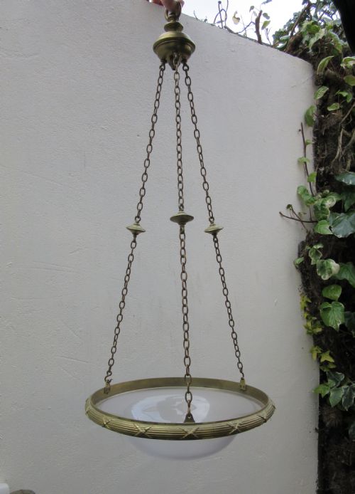 English Hanging Ceiling Light by Spital & Clark Birmingham Circa 1910