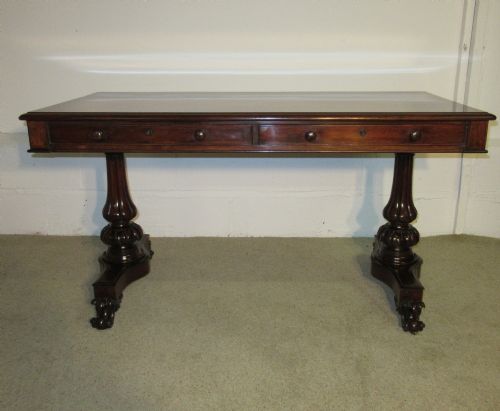 fig 1. FINE ROSEWOOD LIBRARY TABLE by SAUNDERS AND WOOLLEY c1840