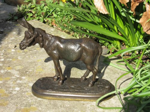 Victorian Bronze Figure of a Mule C1880