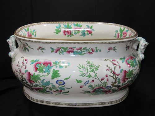 fig 1. SPLENDID 19th CENTURY ENGLISH POTTERY FOOT BATH