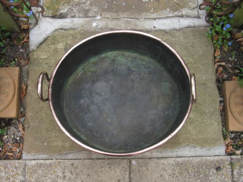 fig 1. LARGE GEORGIAN COUNTRY HOUSE COPPER LOG CARRIER or LOG BIN