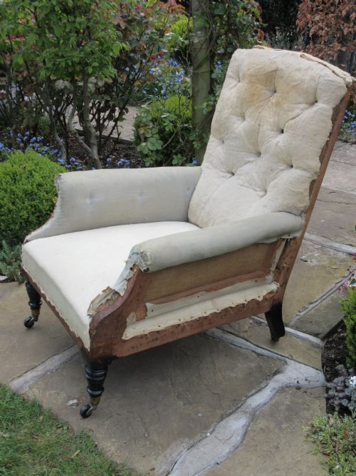 fig 1. GENEROUS LATE VICTORIAN ARMCHAIR