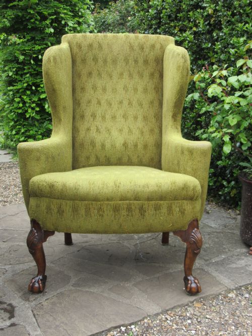 Good Antique Georgian Style Wing Chair