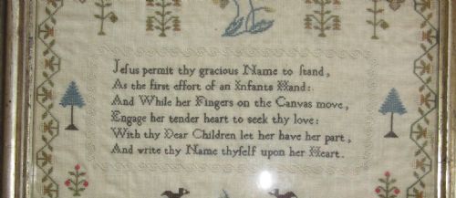 fig 1. FINE ENGLISH GEORGIAN SAMPLER ELIZABETH DUMELOW 1814