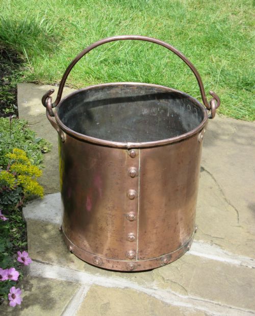 Antique English Copper Bucket Circa 1880