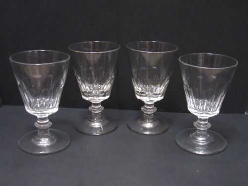 Four Cut Glass Rummers Circa 1850