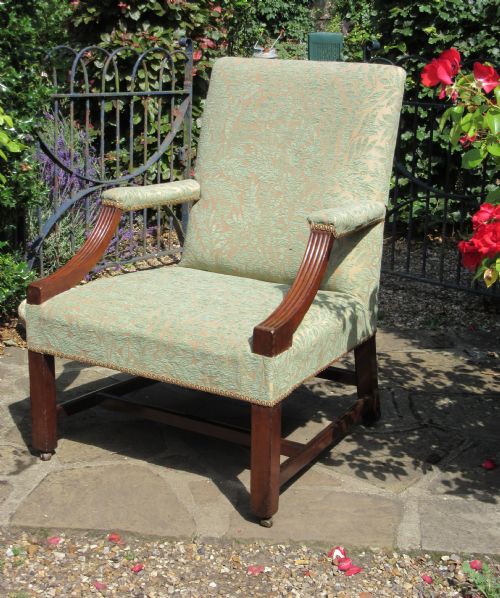 George III Mahogany Gainsborough Chair C1780